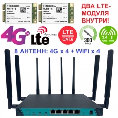 WiFi-роутер 3G 4G+ LTE-A ZBT WG2107 с 2 (двумя) модемами