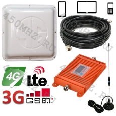 Комплект усиления Интернета 4G (LTE-1800), 3G (UMTS-2100) и телефонной связи (GSM-1800) для смартфонов