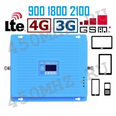 Репитер 2G 3G 4G GSM DCS UMTS LTE 900/1800/2100 МГц